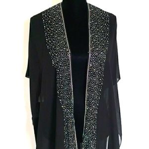 Jessica McClintock Glittery Sheer Top